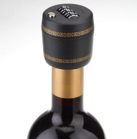 Wine Bottle Stopper With Combination Lock